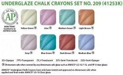 AMACO Underglaze Decorating Chalk Crayon Set #209
