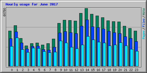 Hourly usage for June 2017
