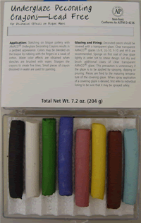 AMACO Underglaze Decorating Chalk Crayon Set #208